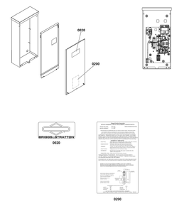 Decals Group - Ats Informational Diagram and Parts List for 071250-01  Briggs and Stratton Generator